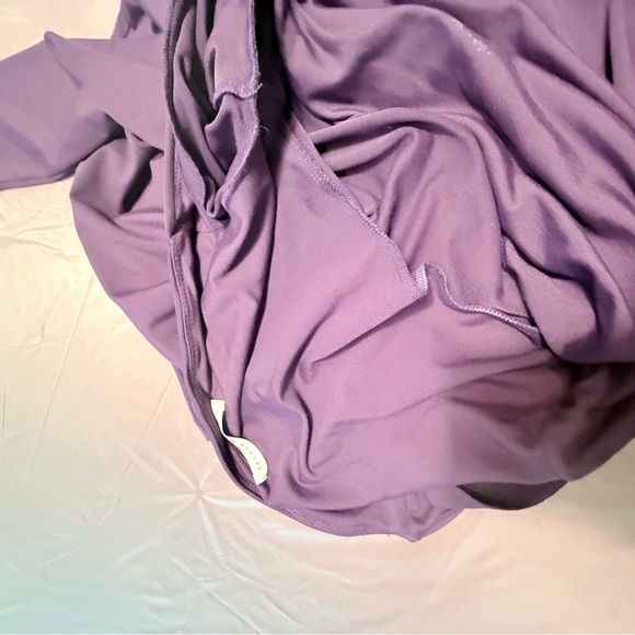 Susana Monaco Purple Long Sleeve Cold Shoulder Stretch Midi Dress Size Large - Picture 9 of 9